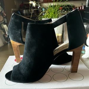 Boden black suede heel.
